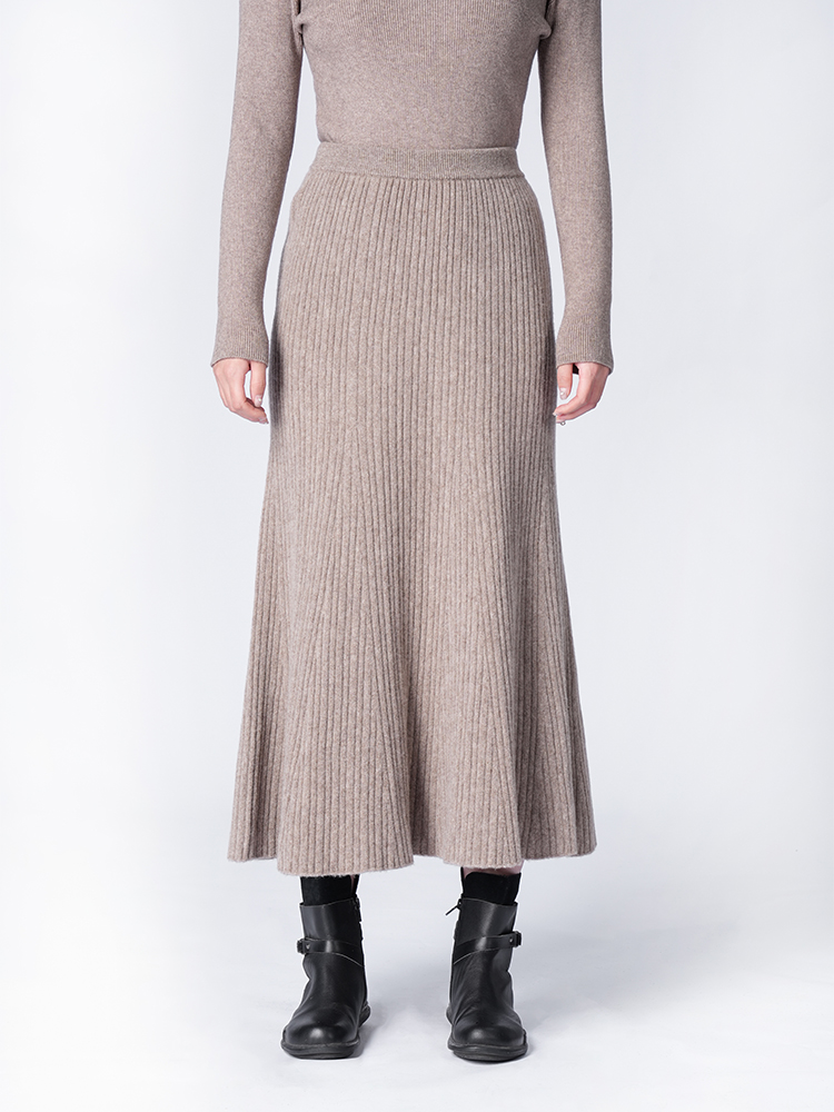 울 하이 웨스트 인어 스커트