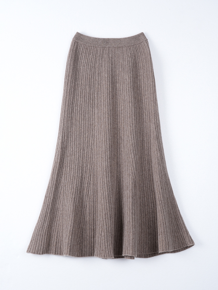 울 하이 웨스트 인어 스커트