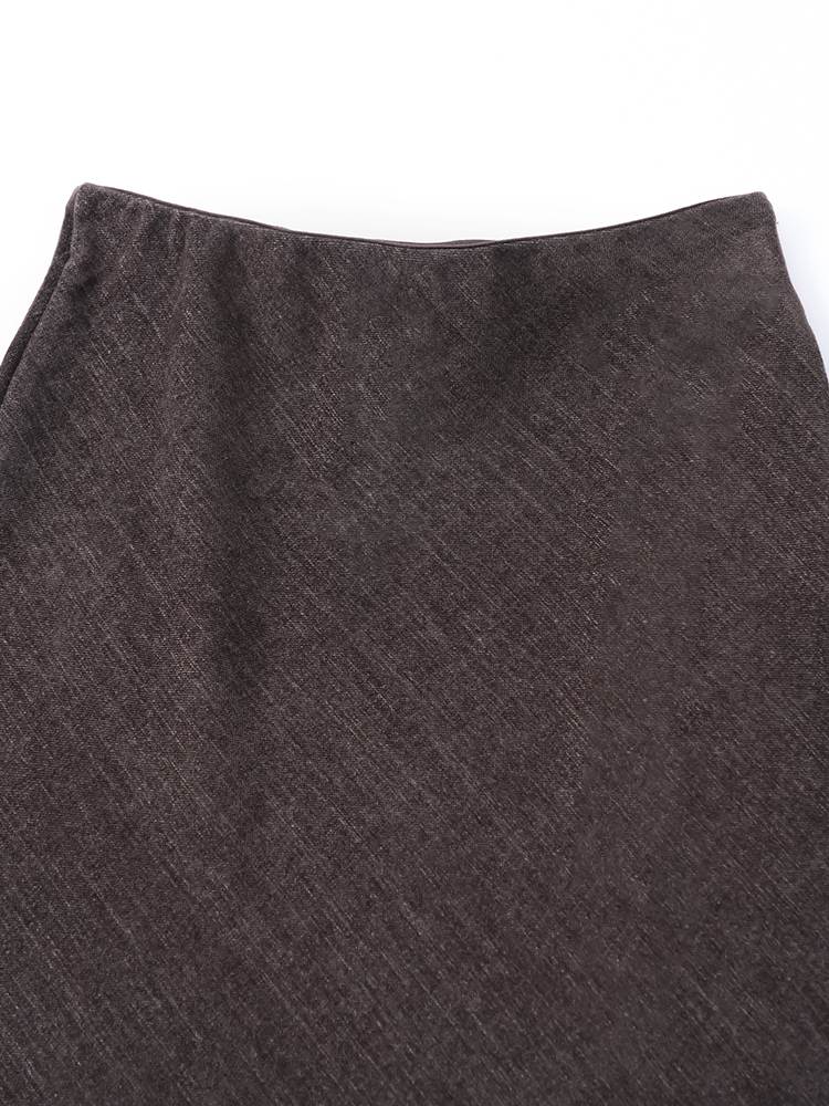 트윌 토이 니트 A 라인 인어 스커트