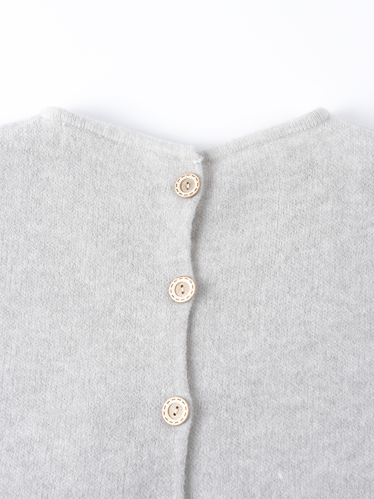 라운드 넥 니트 스커트 세트