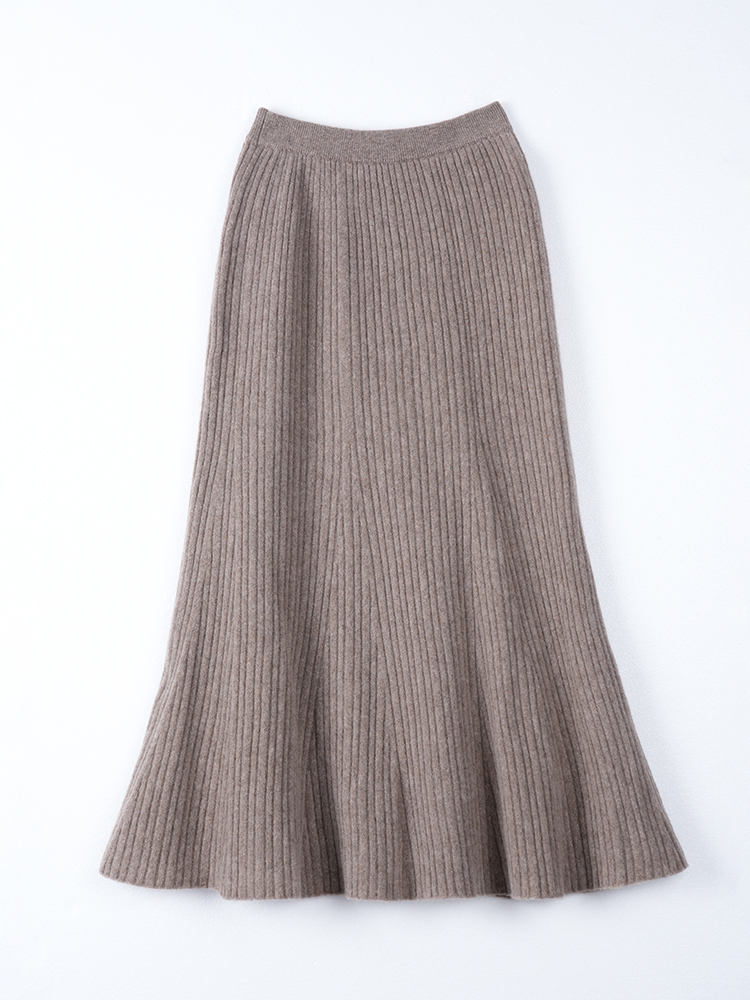 울 하이 웨스트 인어 스커트