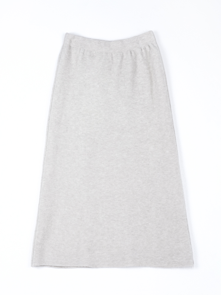 라운드 넥 니트 스커트 세트
