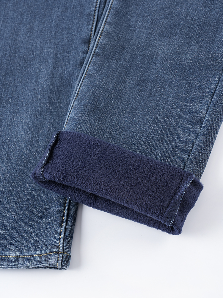 1323324 加绒高腰牛仔裤