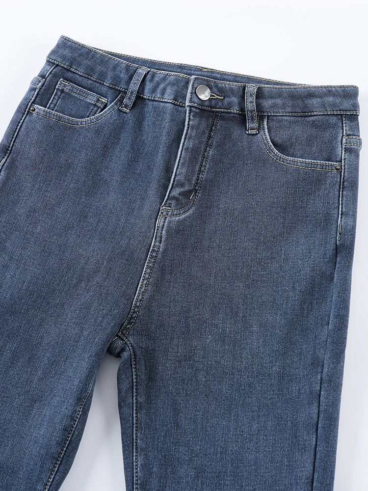 1323324 加绒高腰牛仔裤