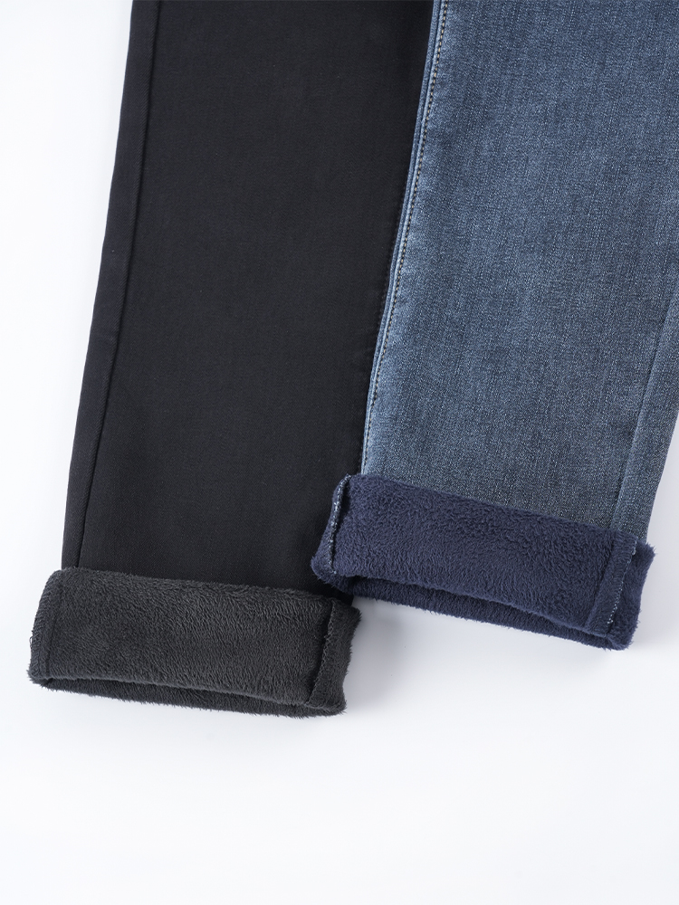 1323324 加绒高腰牛仔裤