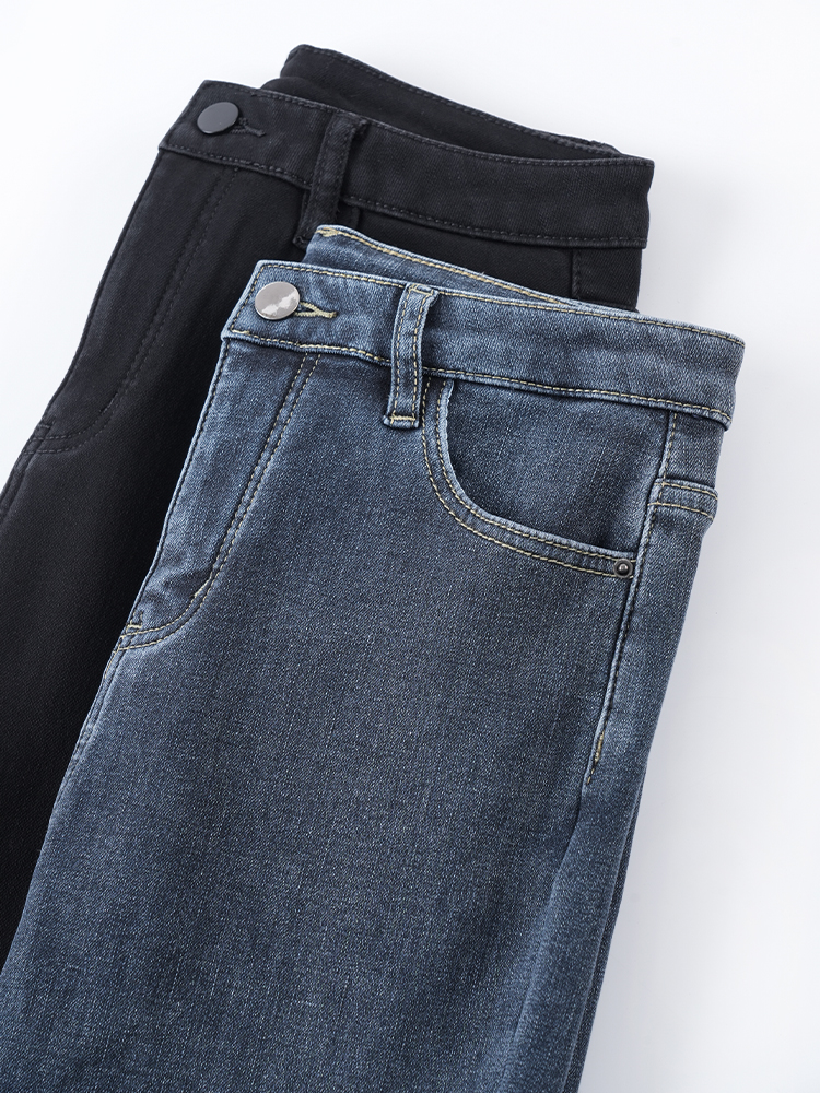 1323324 加绒高腰牛仔裤