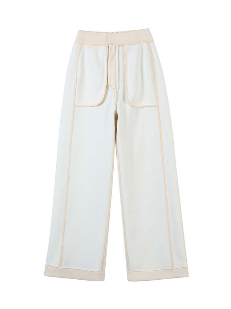 겨울 기모 아세테이트 하이웨스트 와이드 바지