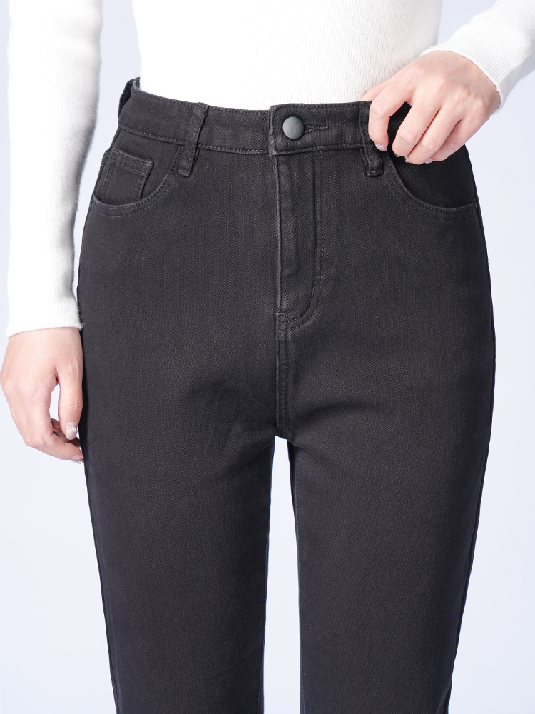 1323324 加绒高腰牛仔裤