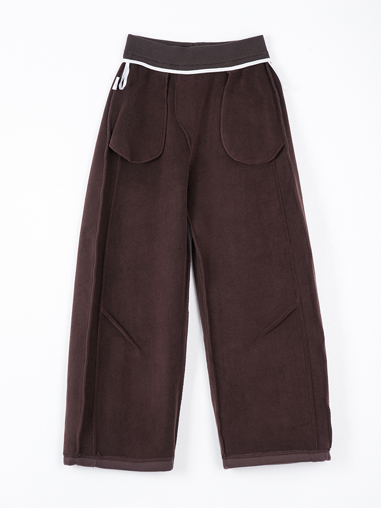 1324194  韩系加绒撞色卫裤