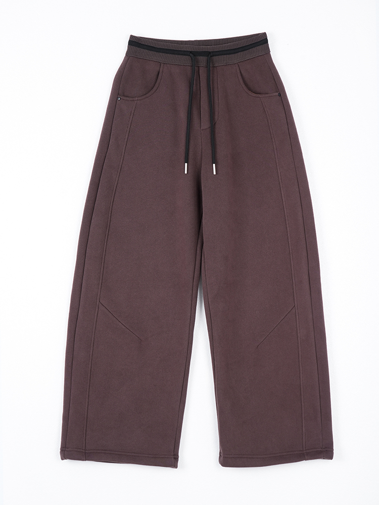 1324194  韩系加绒撞色卫裤