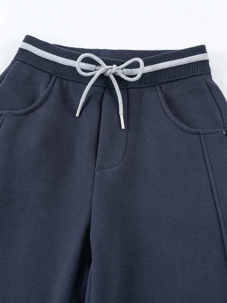 1324194  韩系加绒撞色卫裤