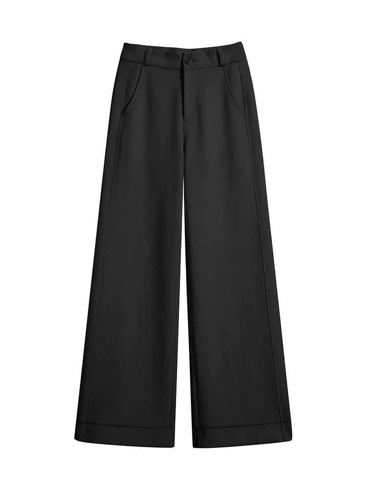 겨울 기모 아세테이트 하이웨스트 와이드 바지