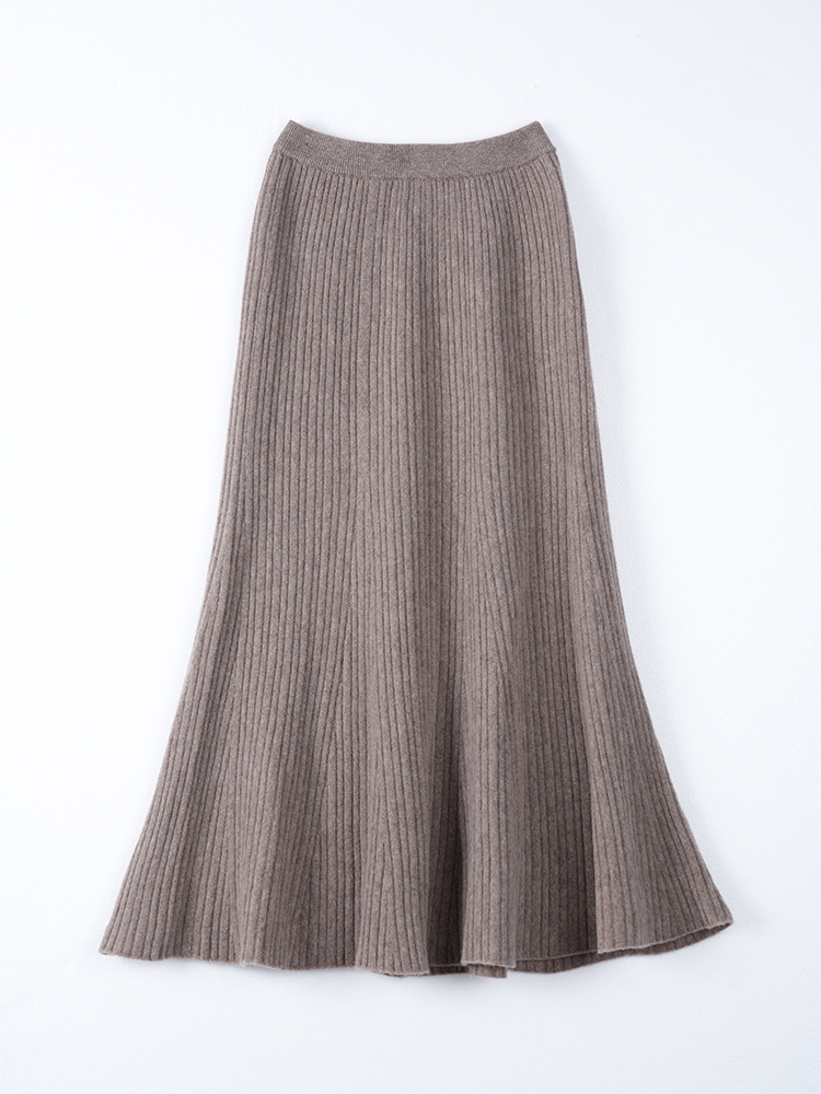 울 하이 웨스트 인어 스커트