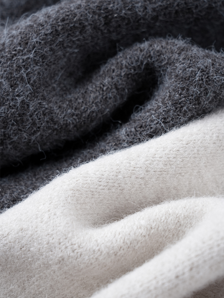 라운드 넥 니트 스커트 세트