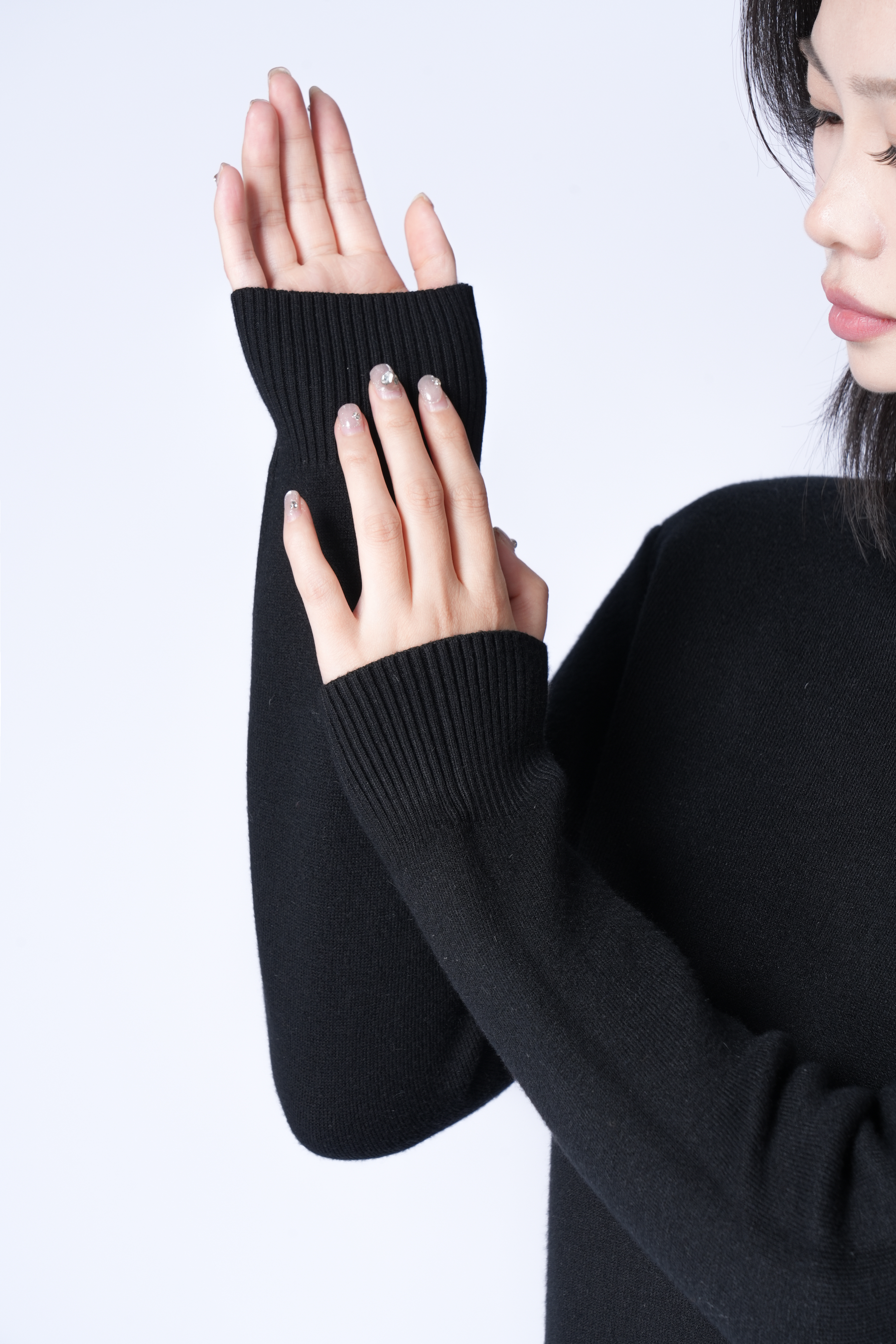 하이넥 극후 니트 스웨터