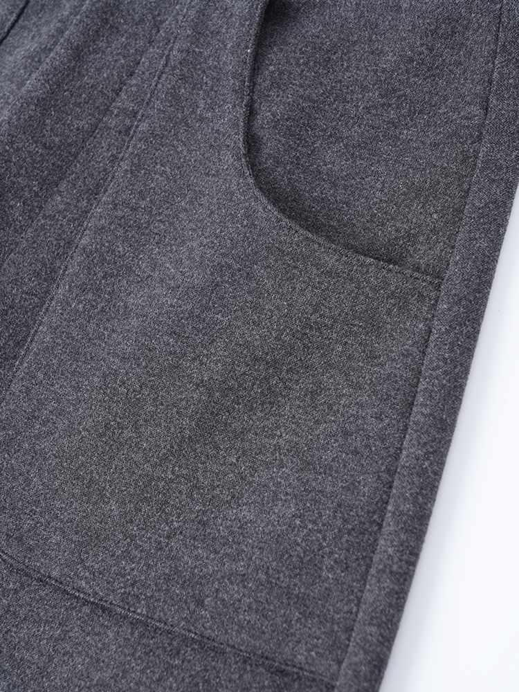 여성 가을 겨울 하이 웨스트 와이드 팬츠