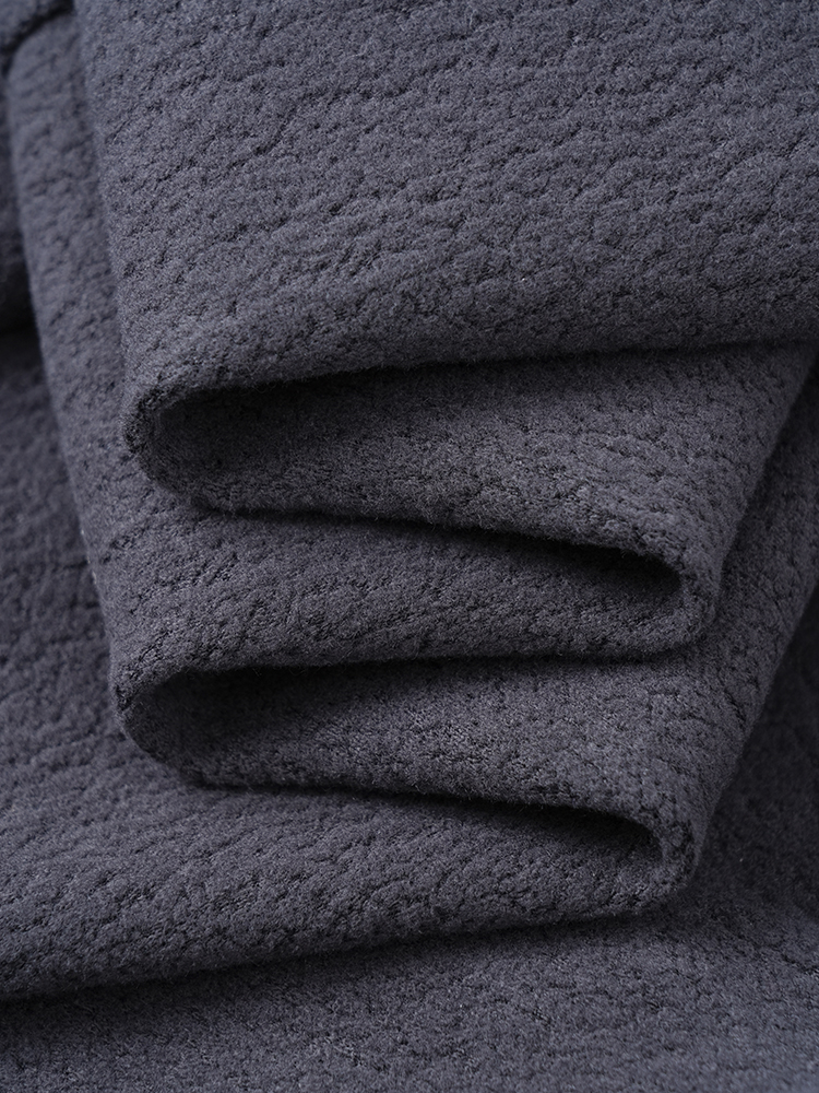 양모 뒷면 양털 하이 허리 와이드 바지