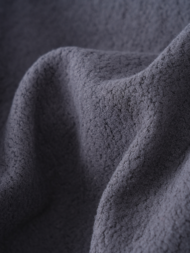 양모 뒷면 양털 하이 허리 와이드 바지