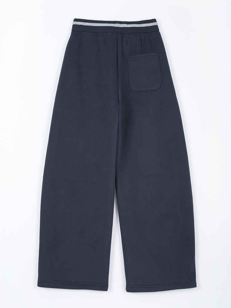 1324194  韩系加绒撞色卫裤