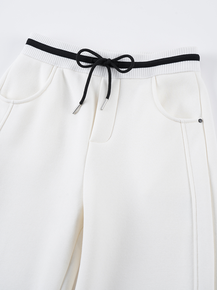 1324194  韩系加绒撞色卫裤