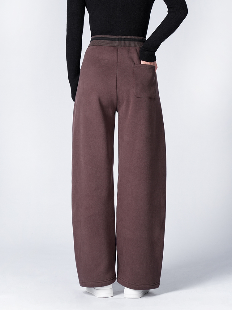 1324194  韩系加绒撞色卫裤