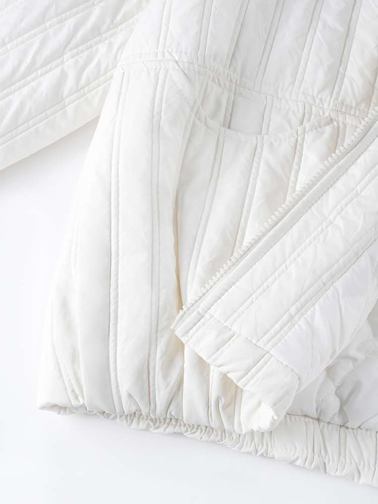 스탠드 컬러 면화 재킷