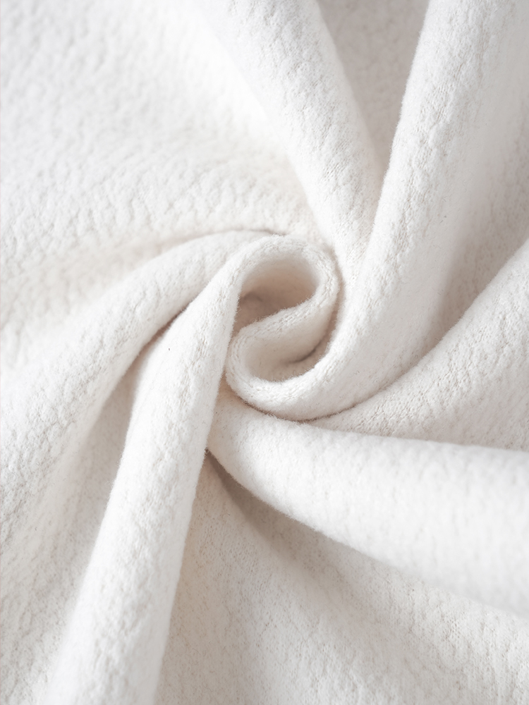 양모 뒷면 양털 하이 허리 와이드 바지