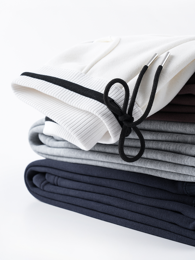 1324194  韩系加绒撞色卫裤