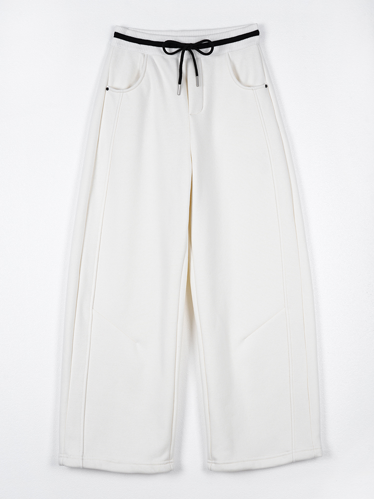 1324194  韩系加绒撞色卫裤