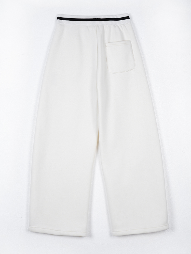 1324194  韩系加绒撞色卫裤