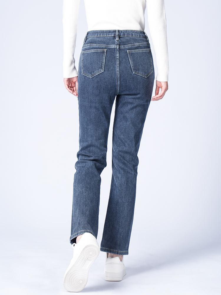 1323324 加绒高腰牛仔裤