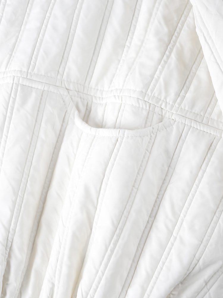 스탠드 컬러 면화 재킷