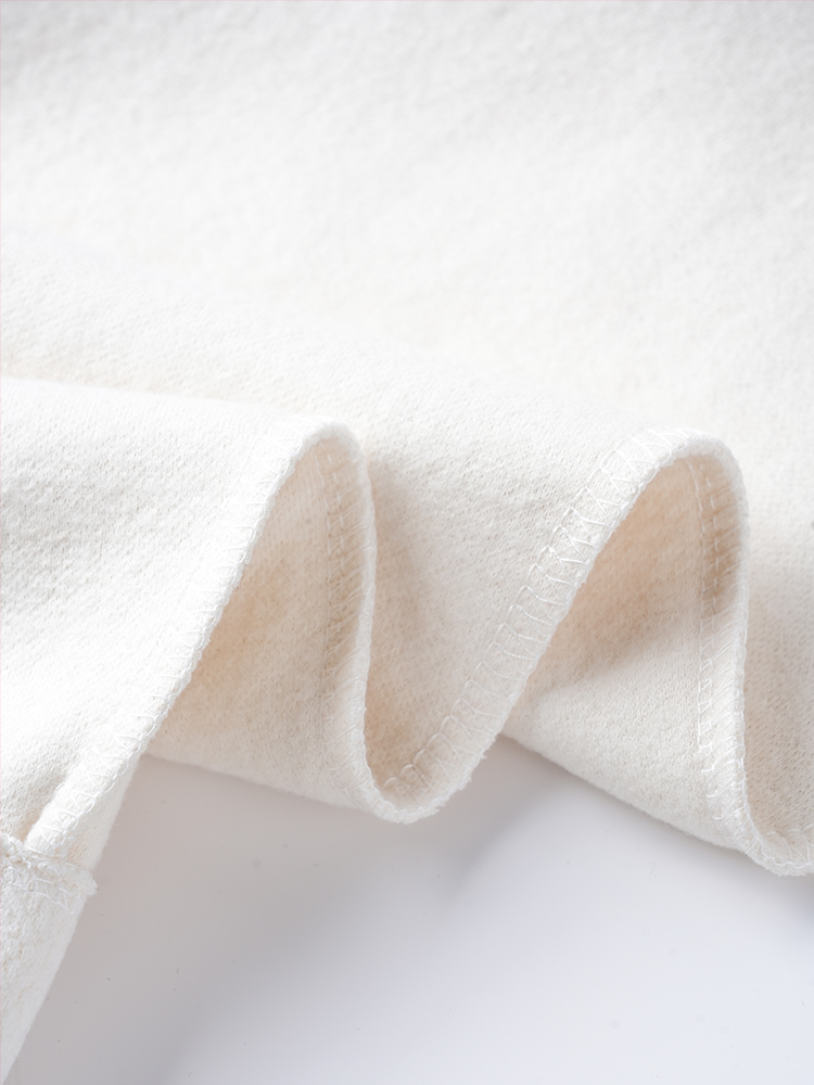 양모 뒷면 양털 하이 허리 와이드 바지