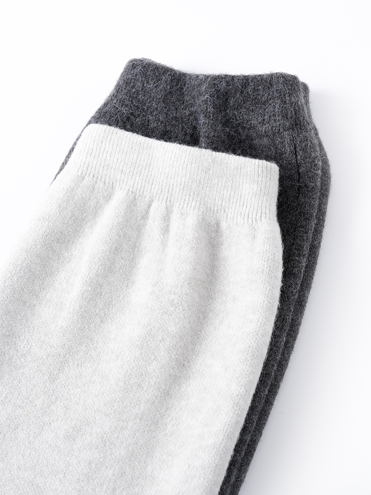 라운드 넥 니트 스커트 세트