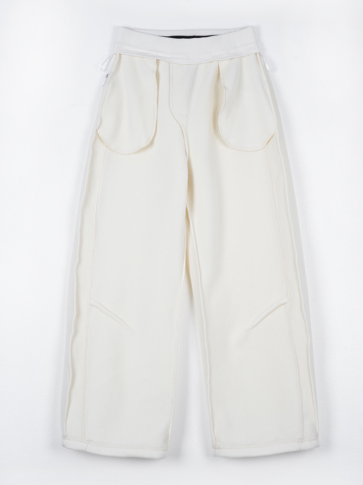 1324194  韩系加绒撞色卫裤