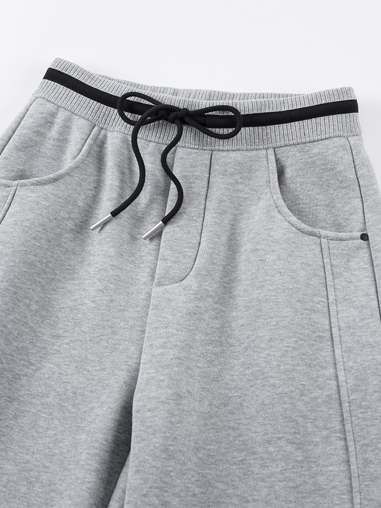 1324194  韩系加绒撞色卫裤