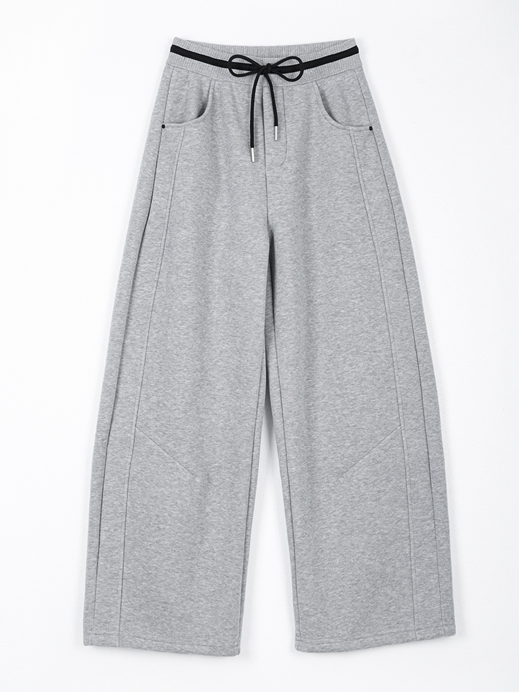 1324194  韩系加绒撞色卫裤