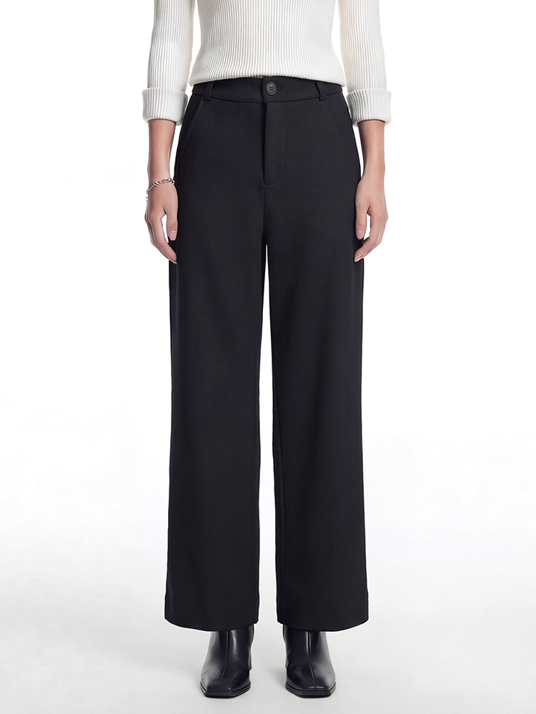 겨울 기모 아세테이트 하이웨스트 와이드 바지