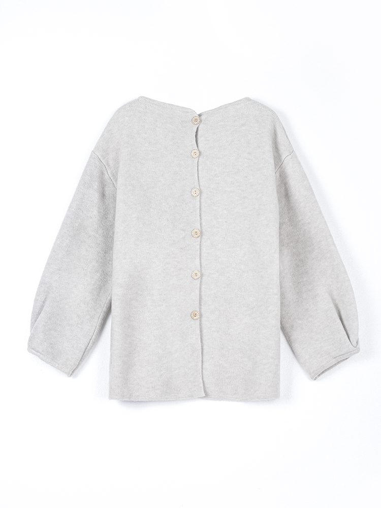 라운드 넥 니트 스커트 세트