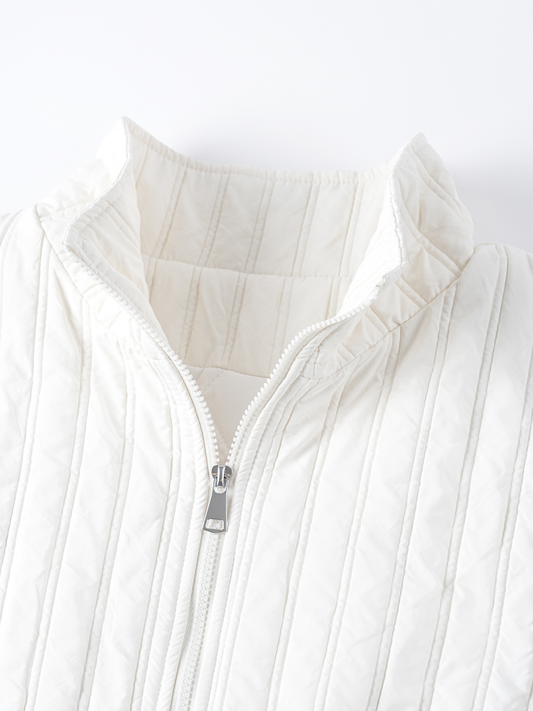 스탠드 컬러 면화 재킷