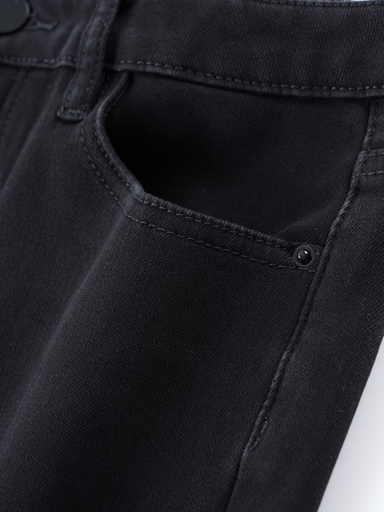 1323324 加绒高腰牛仔裤