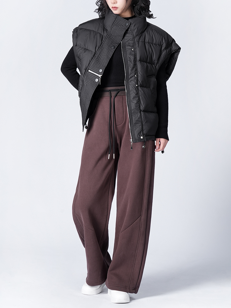 1324194  韩系加绒撞色卫裤