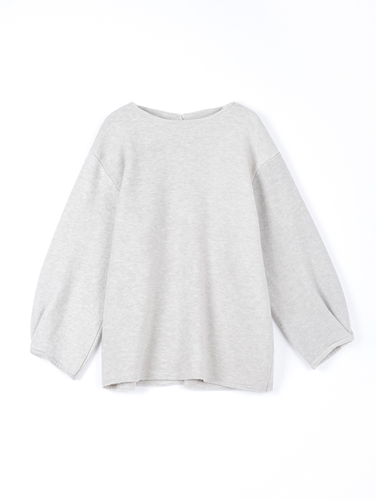 라운드 넥 니트 스커트 세트