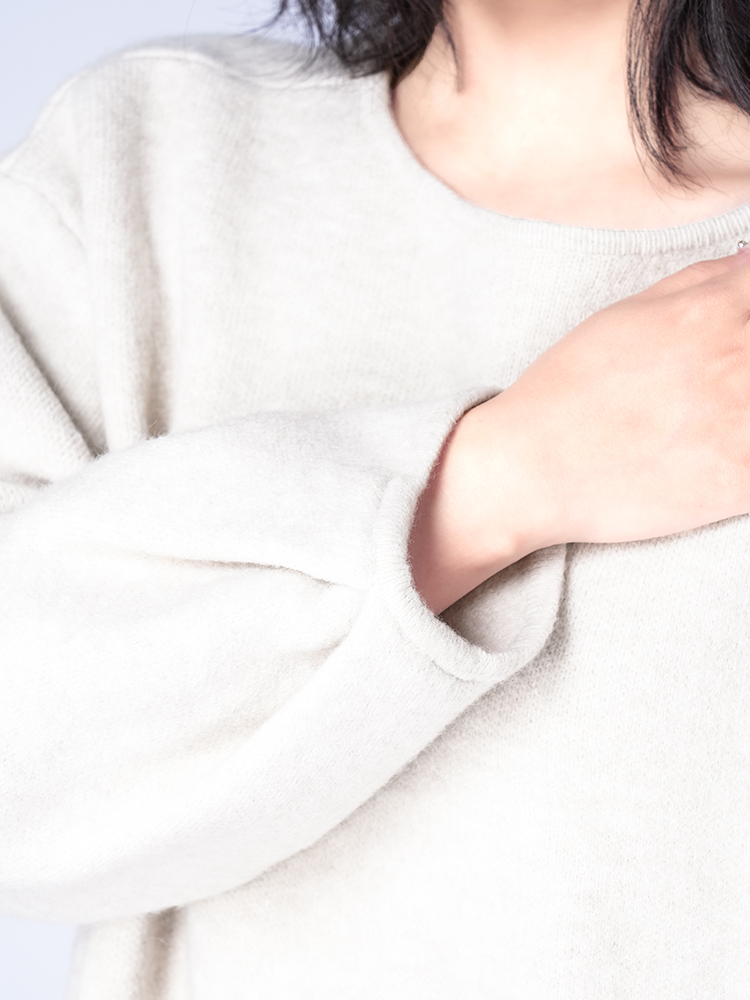 라운드 넥 니트 스커트 세트