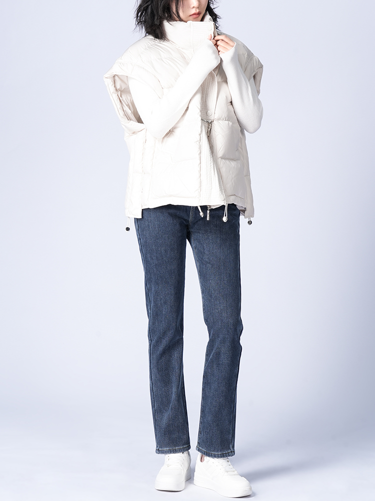 1323324 加绒高腰牛仔裤