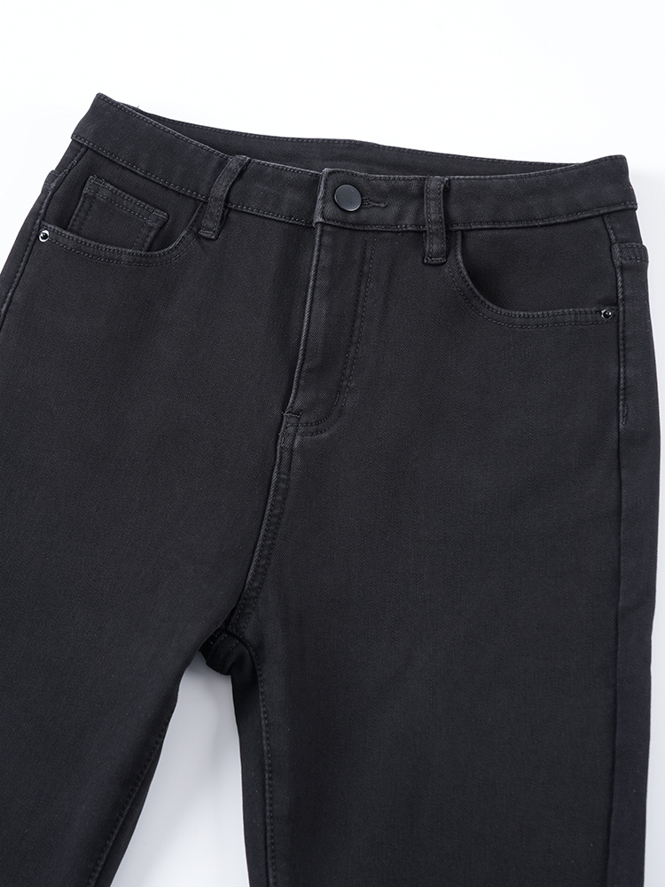 1323324 加绒高腰牛仔裤