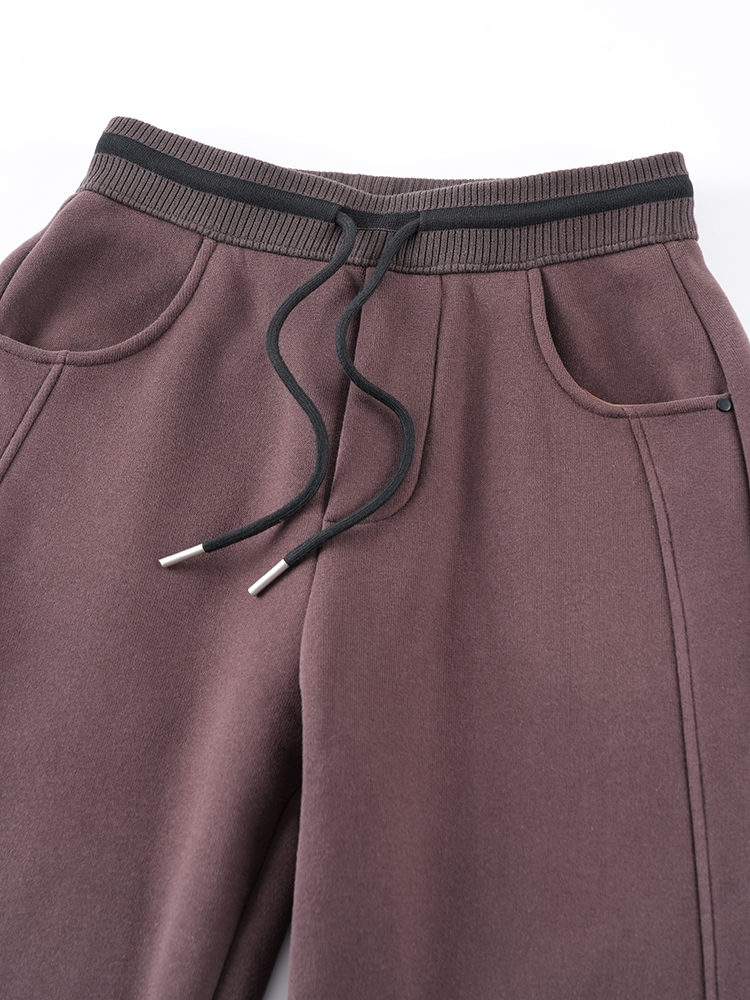 1324194  韩系加绒撞色卫裤