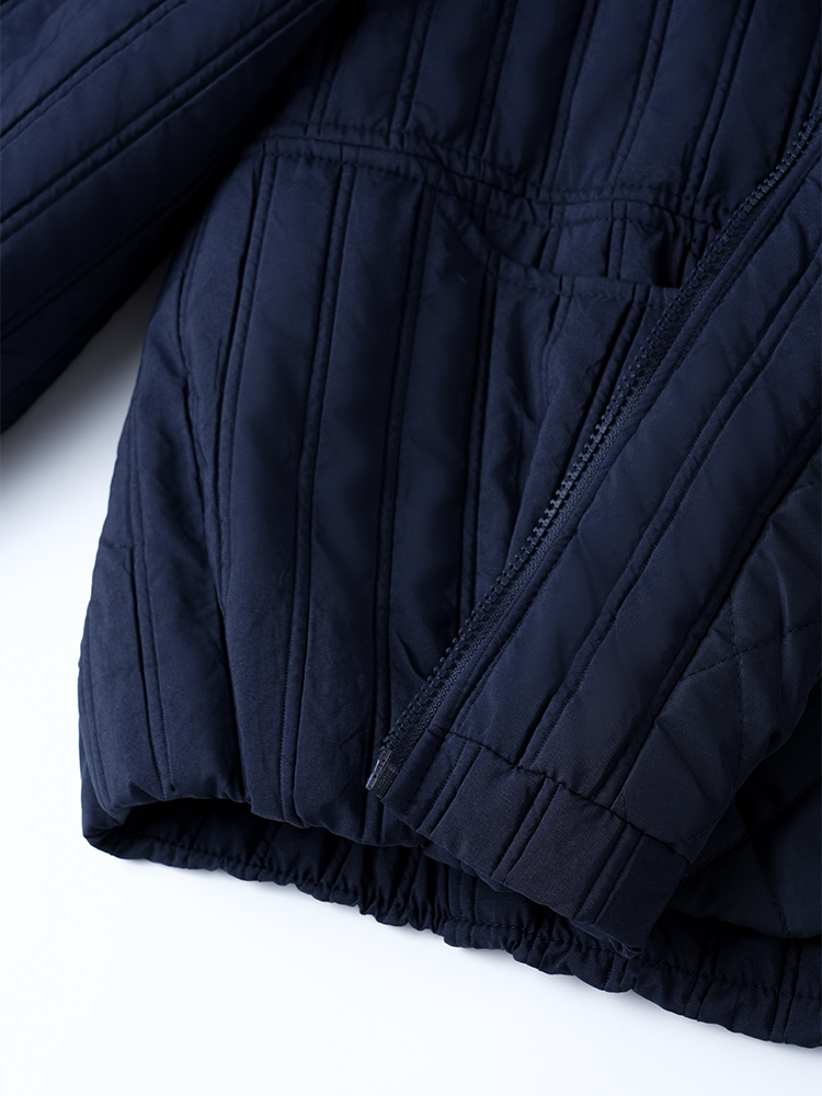 스탠드 컬러 면화 재킷