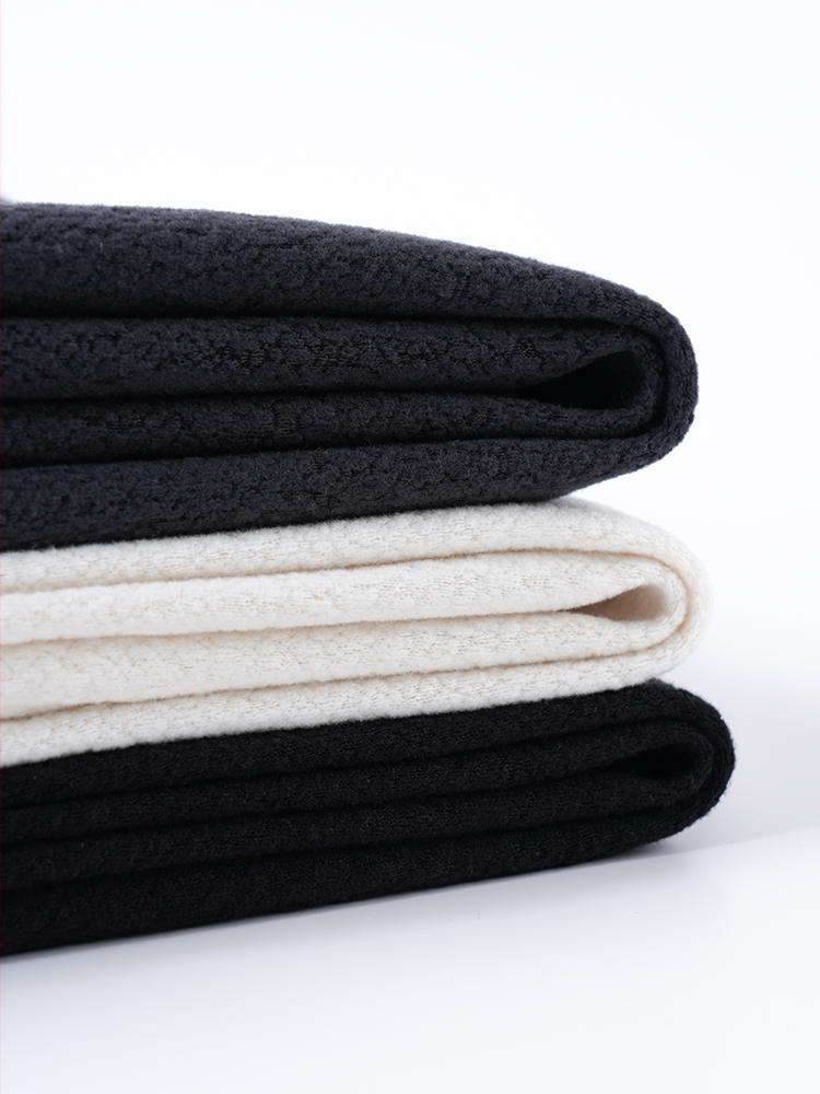 양모 뒷면 양털 하이 허리 와이드 바지