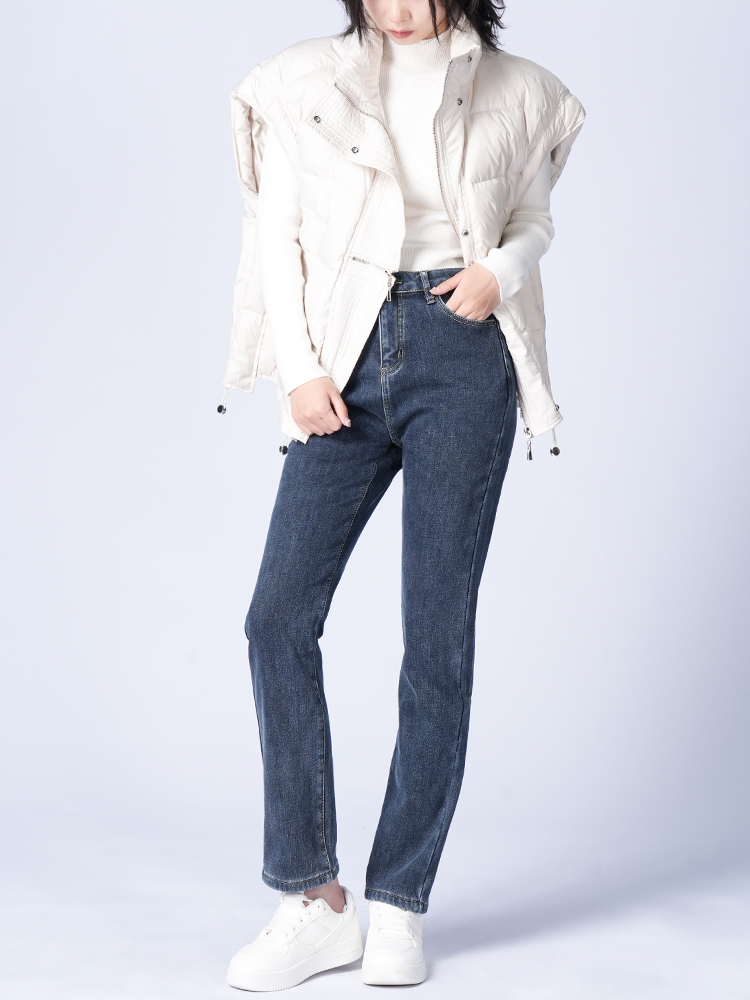 1323324 加绒高腰牛仔裤